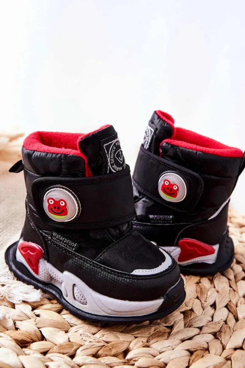 Chłopięce|Chłopięce>Boto Dziecięce Śniegowce Botki Czarne Frenzie