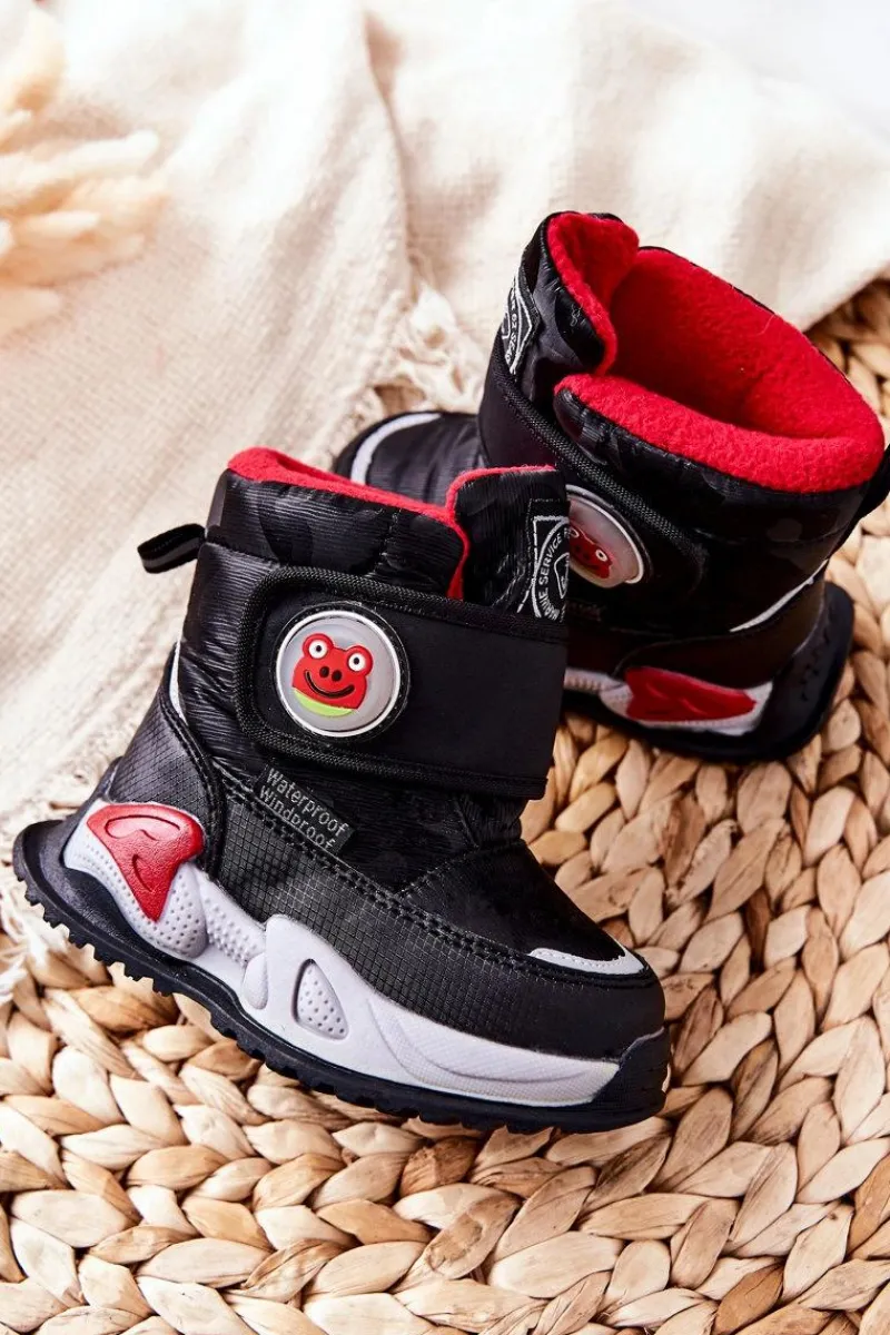 Chłopięce|Chłopięce>Boto Dziecięce Śniegowce Botki Czarne Frenzie