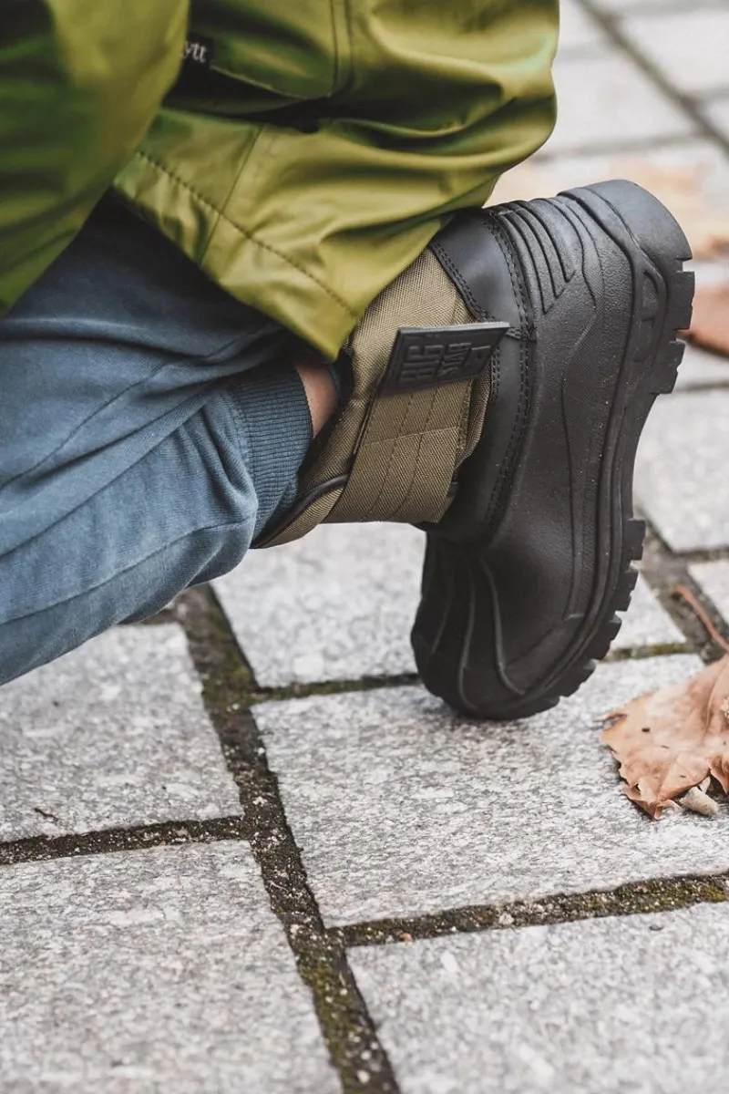 New Dziecięce Śniegowce Na Rzep Ocieplane Khaki Big Star MM374123 Dzieci Chłopięce|Chłopięce