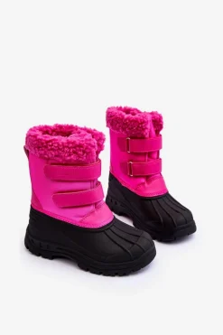 Best Big Star Shoes Dziecięce Śniegowce Na Rzepy Big Star Fuksja MM374112