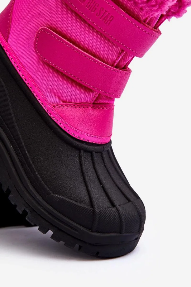 Best Big Star Shoes Dziecięce Śniegowce Na Rzepy Big Star Fuksja MM374112