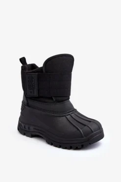 New Big Star Shoes Dziecięce Śniegowce Na Rzep Ocieplane Czarne Big Star MM374122