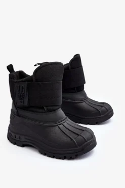 New Big Star Shoes Dziecięce Śniegowce Na Rzep Ocieplane Czarne Big Star MM374122