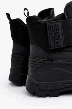 New Big Star Shoes Dziecięce Śniegowce Na Rzep Ocieplane Czarne Big Star MM374122