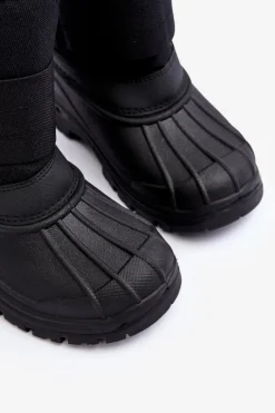 New Big Star Shoes Dziecięce Śniegowce Na Rzep Ocieplane Czarne Big Star MM374122