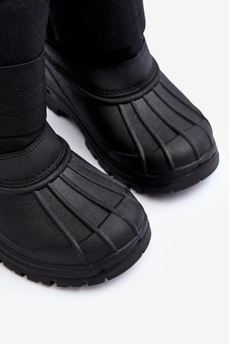 New Big Star Shoes Dziecięce Śniegowce Na Rzep Ocieplane Czarne Big Star MM374122