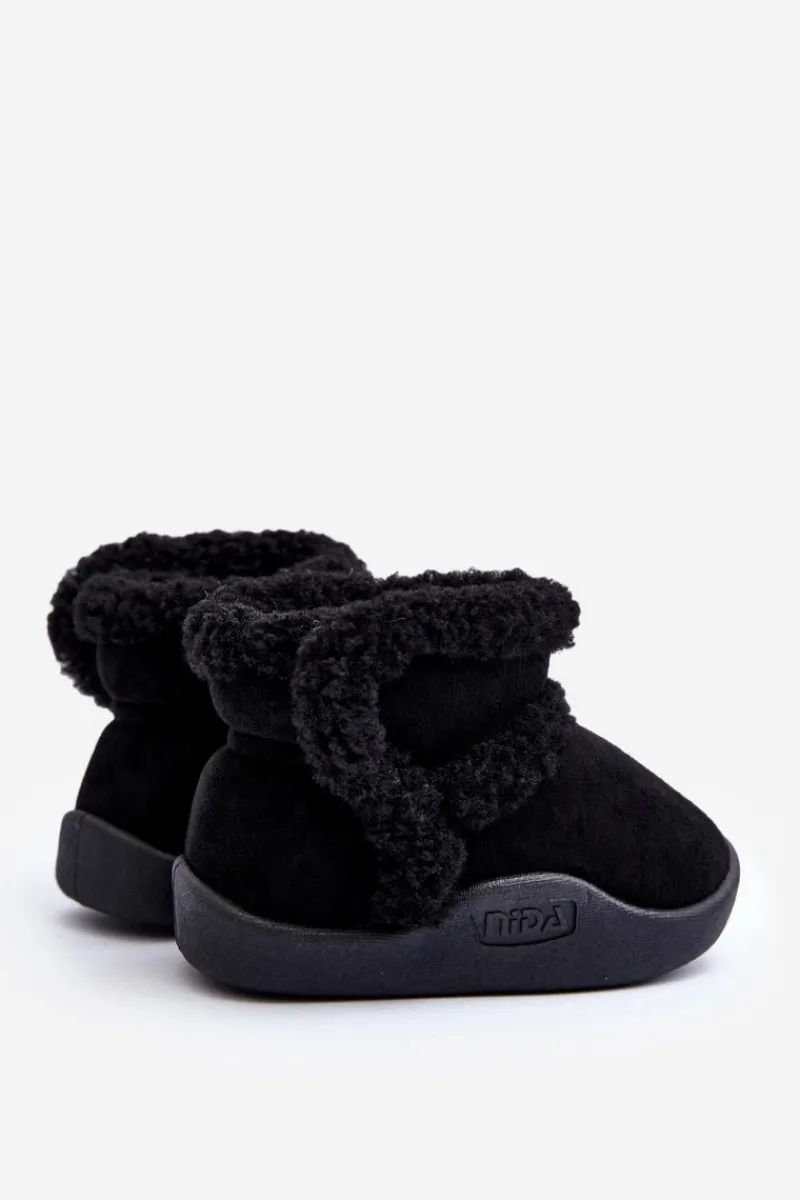 Outlet Dziecięce Śniegowce Na Rzep Czarne Unitia Dzieci Chłopięce|Dziewczęce