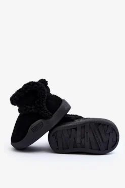 Outlet Dziecięce Śniegowce Na Rzep Czarne Unitia Dzieci Chłopięce|Dziewczęce