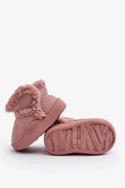 Sale Boto Dziecięce Śniegowce Na Rzep Różowe Unitia Różowy