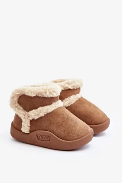 Chłopięce|Dziewczęce>Boto Dziecięce Śniegowce Na Rzep Camel Unitia Brązowy