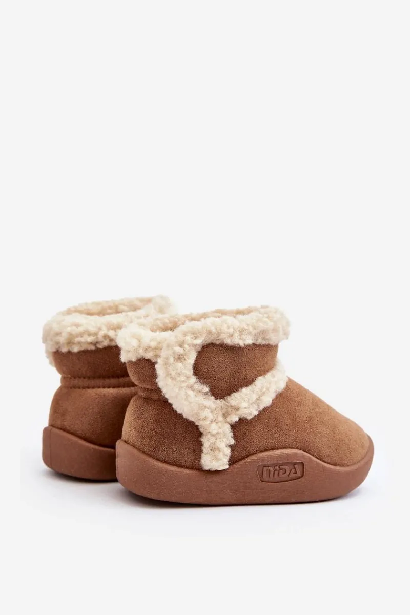 Chłopięce|Dziewczęce>Boto Dziecięce Śniegowce Na Rzep Camel Unitia Brązowy