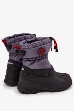 Hot Big Star Shoes Dziecięce Śniegowce Na Zamek Big Star SS374031 Szaro-Czarne