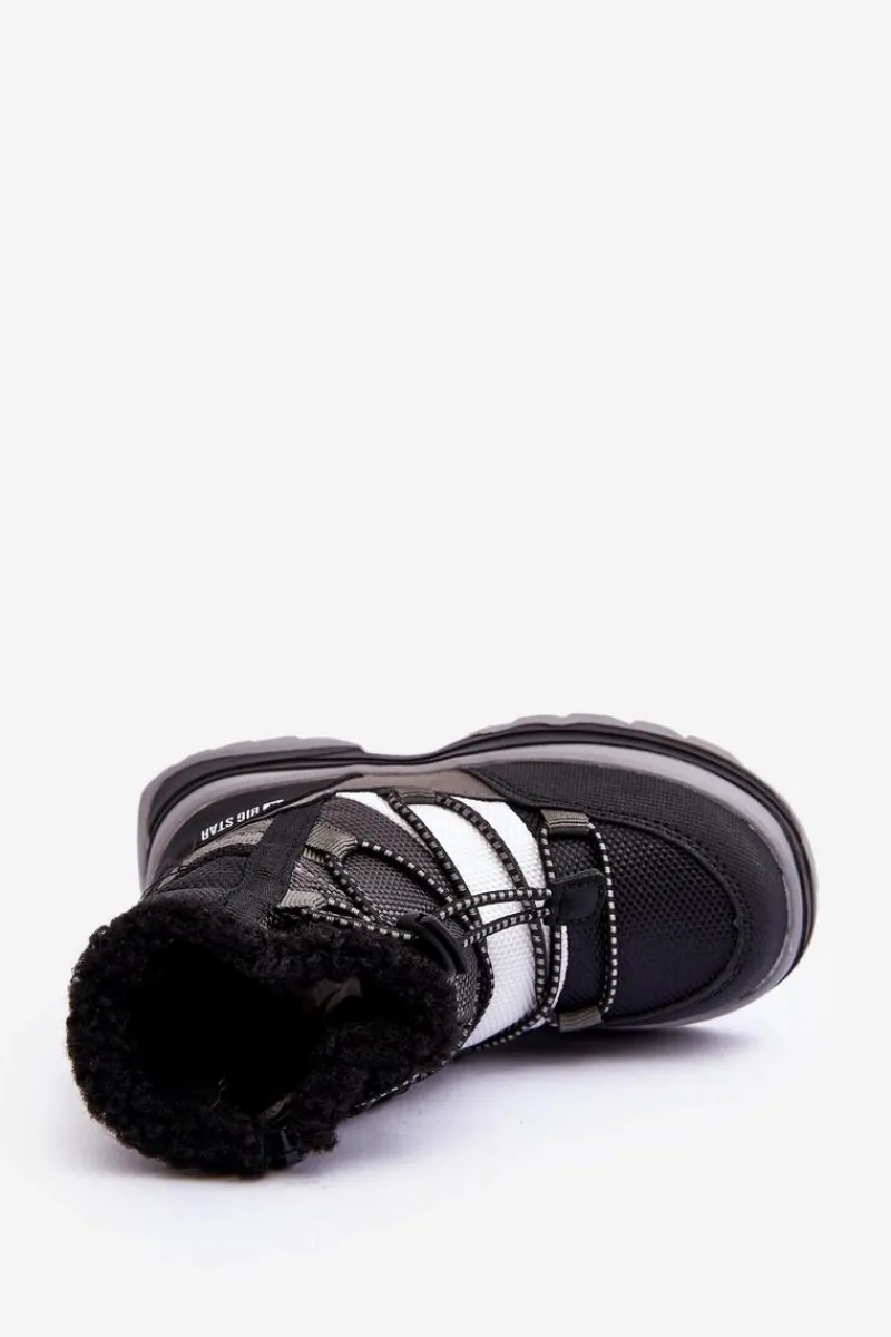 Hot Big Star Shoes Dziecięce Śniegowce Ocieplane Na Suwak Czarne Big Star MM374193