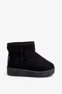 Big Star Shoes Dziecięce Śniegowce Ocieplane Czarne Big Star MM374054 Czarny