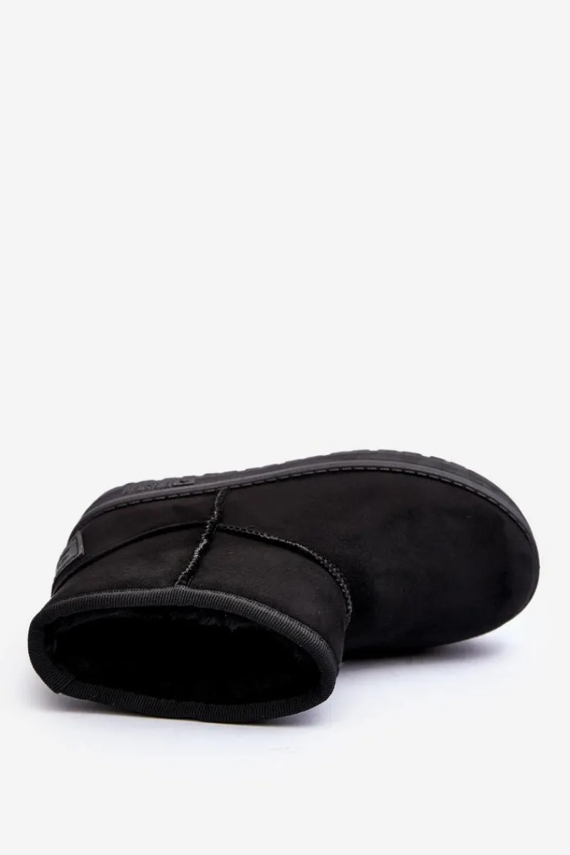 Big Star Shoes Dziecięce Śniegowce Ocieplane Czarne Big Star MM374054 Czarny