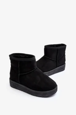 Big Star Shoes Dziecięce Śniegowce Ocieplane Czarne Big Star MM374054 Czarny