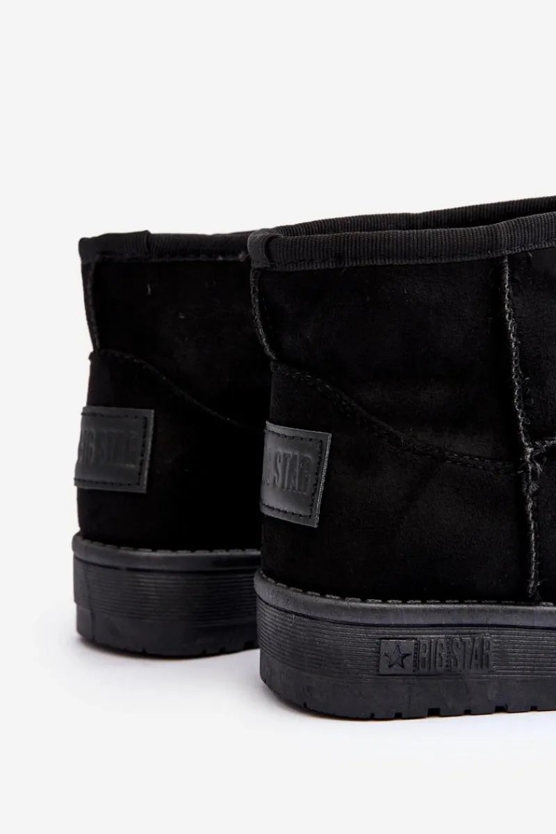 Big Star Shoes Dziecięce Śniegowce Ocieplane Czarne Big Star MM374054 Czarny