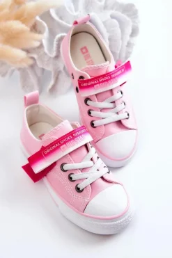 Best Dziecięce Niskie Trampki BIG STAR JJ374073 Różowe Dzieci Chłopięce|Dziewczęce