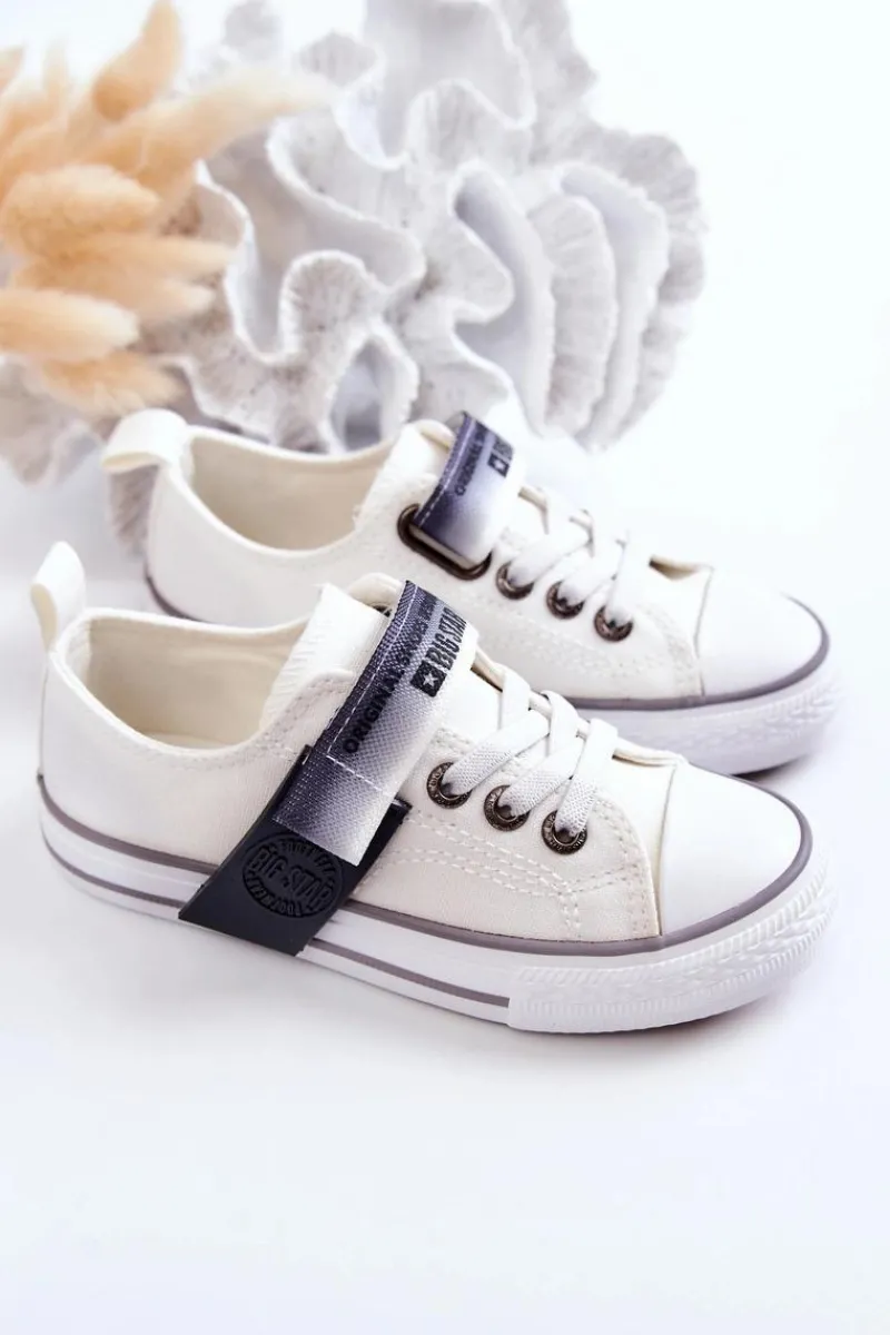 Chłopięce|Dziewczęce>Big Star Shoes Dziecięce Niskie Trampki BIG STAR JJ374070 Białe