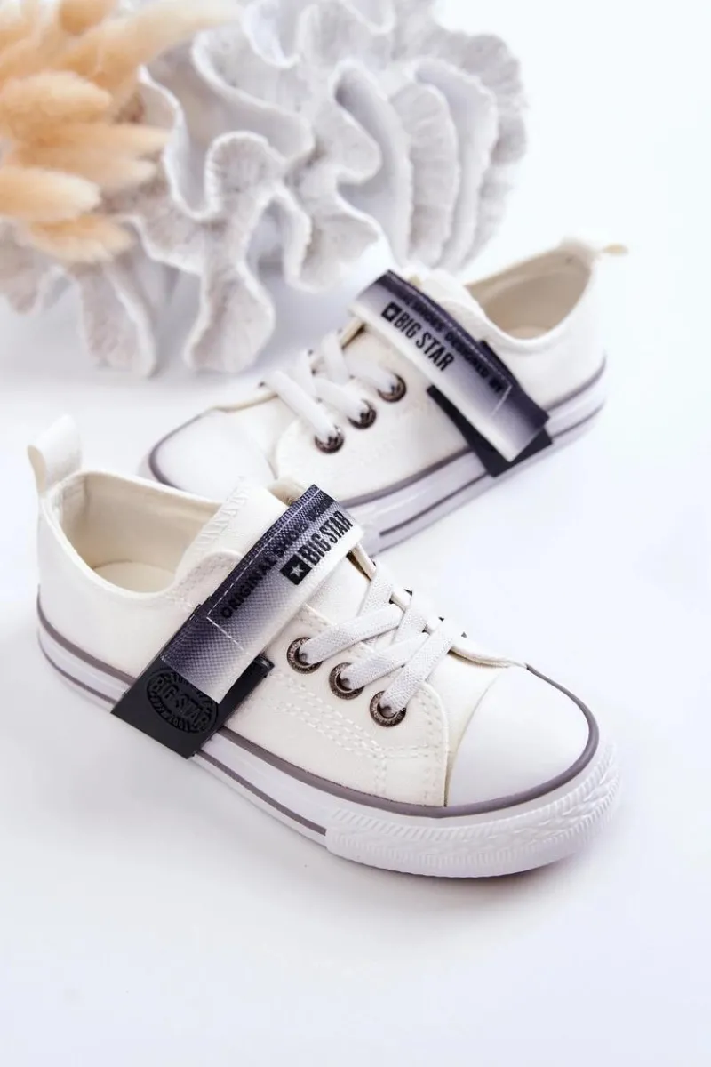 Chłopięce|Dziewczęce>Big Star Shoes Dziecięce Niskie Trampki BIG STAR JJ374070 Białe