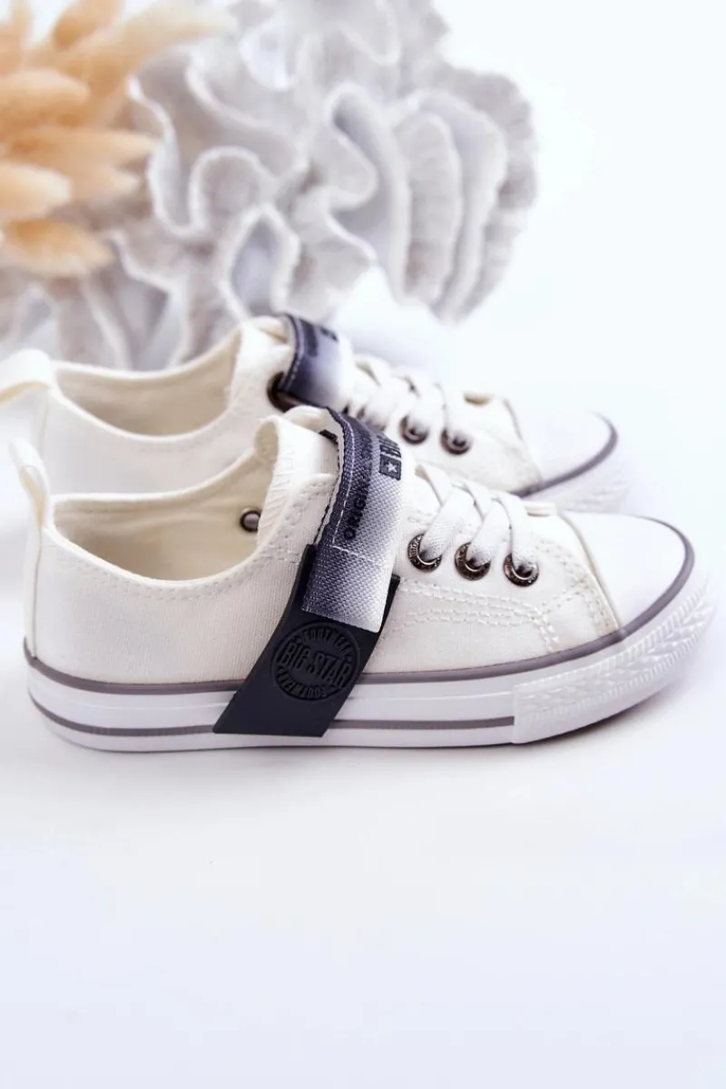 Chłopięce|Dziewczęce>Big Star Shoes Dziecięce Niskie Trampki BIG STAR JJ374070 Białe