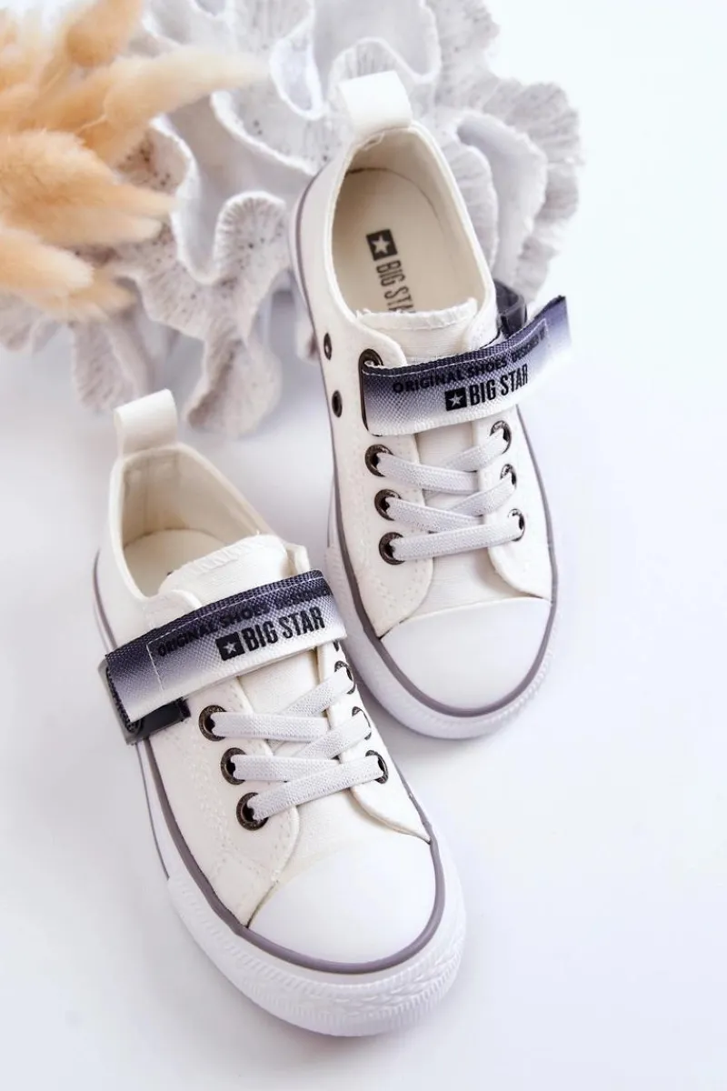 Chłopięce|Dziewczęce>Big Star Shoes Dziecięce Niskie Trampki BIG STAR JJ374070 Białe