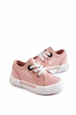 Best Big Star Shoes Dziecięce Niskie Trampki Big Star JJ374161 Różowe