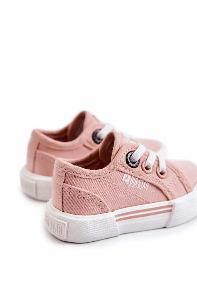 Best Big Star Shoes Dziecięce Niskie Trampki Big Star JJ374161 Różowe