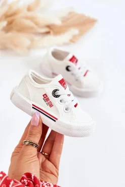 Chłopięce|Dziewczęce>Big Star Shoes Dziecięce Niskie Trampki Big Star JJ374160 Białe