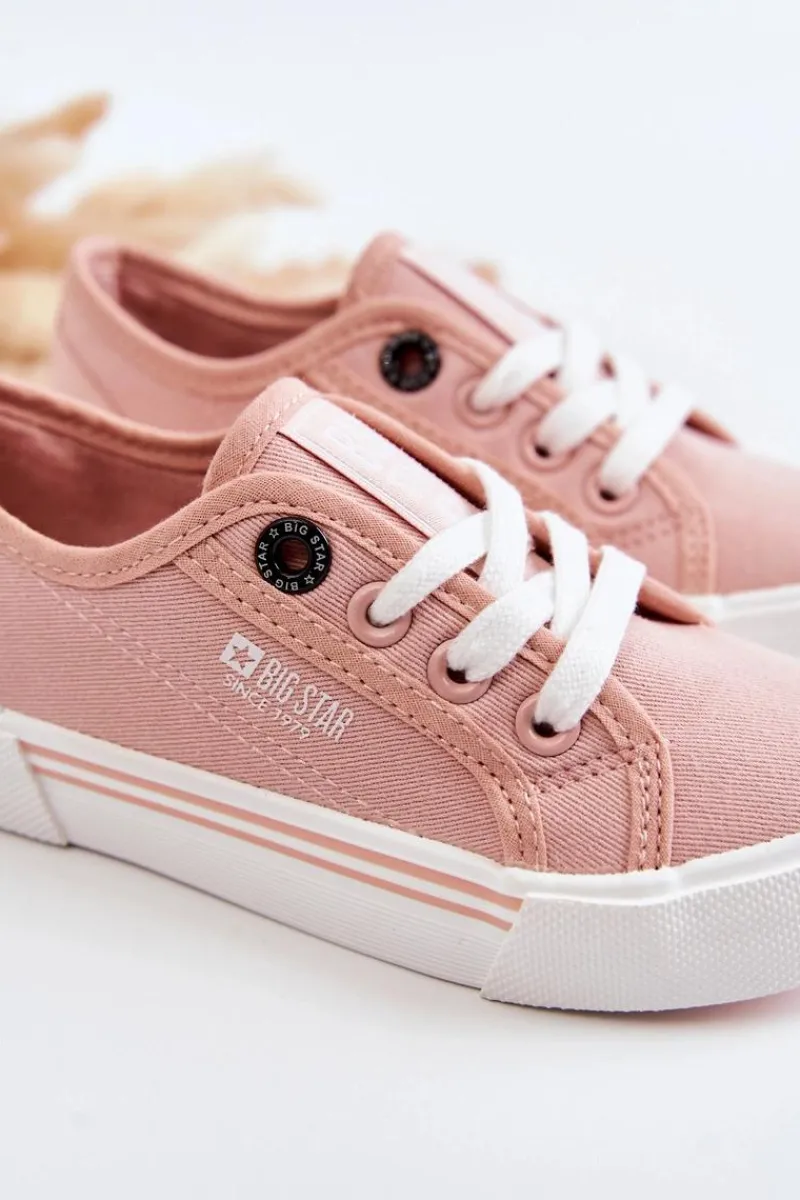 Sale Big Star Shoes Dziecięce Niskie Trampki Big Star JJ374171 Różowe