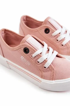 Sale Big Star Shoes Dziecięce Niskie Trampki Big Star JJ374171 Różowe