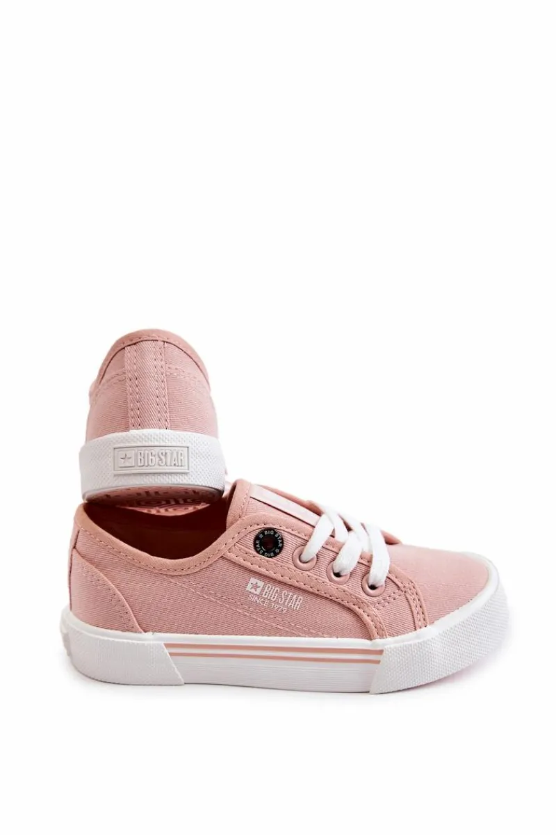 Sale Big Star Shoes Dziecięce Niskie Trampki Big Star JJ374171 Różowe