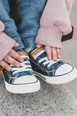 Discount Big Star Shoes Dziecięce Niskie Trampki BIG STAR JJ374072 Granatowe