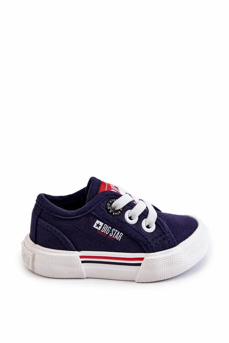 Chłopięce|Dziewczęce>Big Star Shoes Dziecięce Niskie Trampki Big Star JJ374163 Granatowe Niebieski