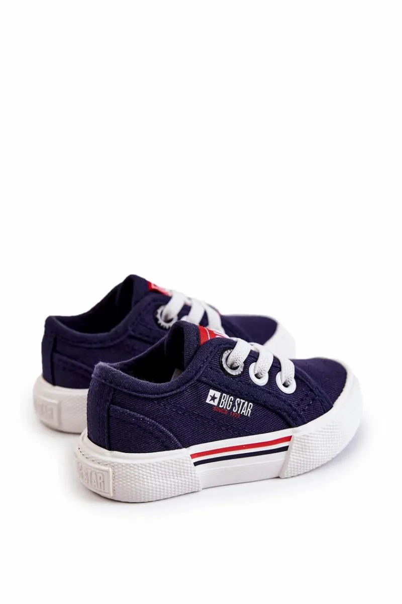 Chłopięce|Dziewczęce>Big Star Shoes Dziecięce Niskie Trampki Big Star JJ374163 Granatowe Niebieski