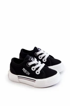 Online Dziecięce Niskie Trampki Big Star JJ374164 Czarne Dzieci Chłopięce|Dziewczęce