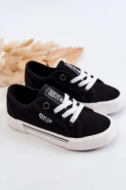 Dziecięce Niskie Trampki Big Star JJ374174 Czarne Dzieci Chłopięce|Dziewczęce