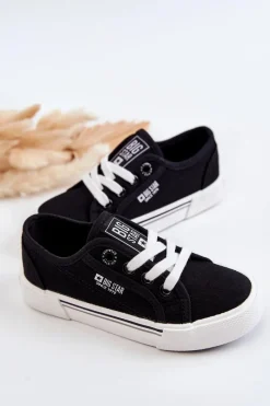 Dziecięce Niskie Trampki Big Star JJ374174 Czarne Dzieci Chłopięce|Dziewczęce