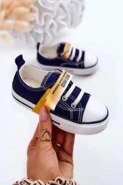 New Dziecięce Niskie Trampki BIG STAR JJ374077 Granatowe Dzieci Chłopięce|Dziewczęce