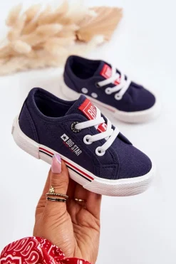 Chłopięce|Dziewczęce>Big Star Shoes Dziecięce Niskie Trampki Big Star JJ374168 Granatowe