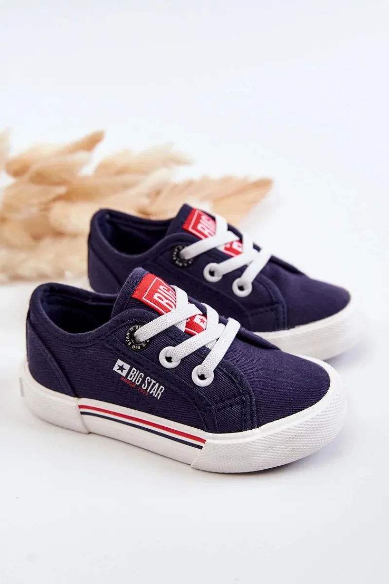 Chłopięce|Dziewczęce>Big Star Shoes Dziecięce Niskie Trampki Big Star JJ374168 Granatowe