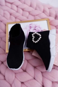 Dziewczęce>Boto Dziecięce Obuwie Sportowe Wsuwane Czarne Sammy