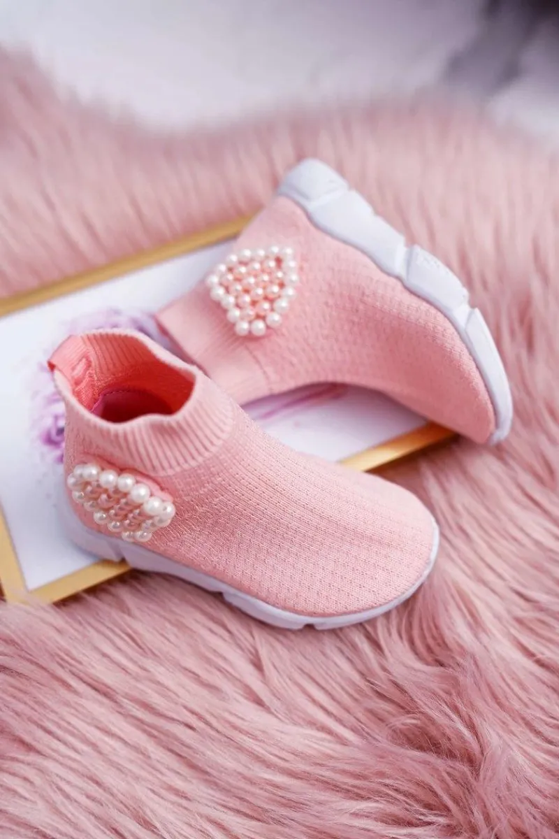 Outlet Boto Dziecięce Obuwie Sportowe Wsuwane Różowe Sammy