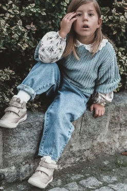 Chłopięce|Dziewczęce>Big Star Shoes Dziecięce Ocieplane Botki Na Rzepy Big Star KK374189 Beżowo-Złote