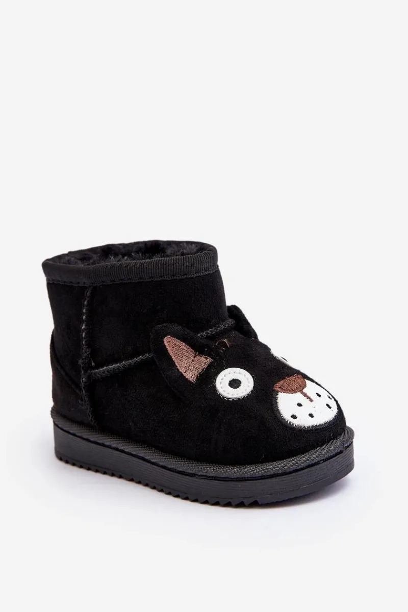 Chłopięce|Dziewczęce>Boto Dziecięce Ocieplane Botki Śniegowce Czarne Vavena