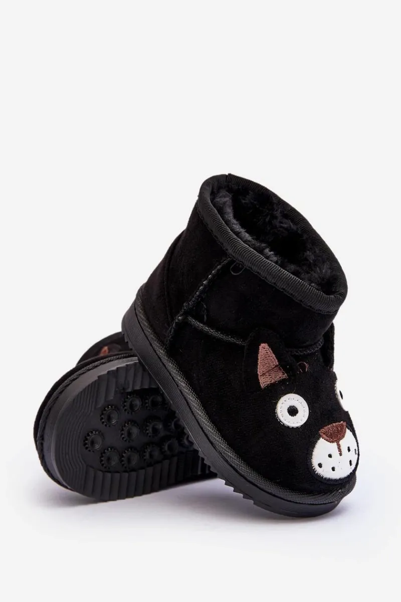 Chłopięce|Dziewczęce>Boto Dziecięce Ocieplane Botki Śniegowce Czarne Vavena