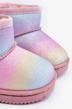 New Boto Dziecięce Ocieplane Botki Śniegowce Multikolor Gooby Wielokolorowy