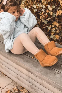 Hot Dziecięce Ocieplane Botki Śniegowce Khaki Gooby Dzieci Dziewczęce|Chłopięce