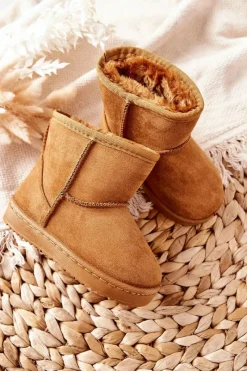 Hot Dziecięce Ocieplane Botki Śniegowce Khaki Gooby Dzieci Dziewczęce|Chłopięce