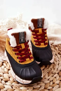 Chłopięce|Dziewczęce></noscript>Big Star Shoes Dziecięce Ocieplane Botki Big Star II374072 Camel